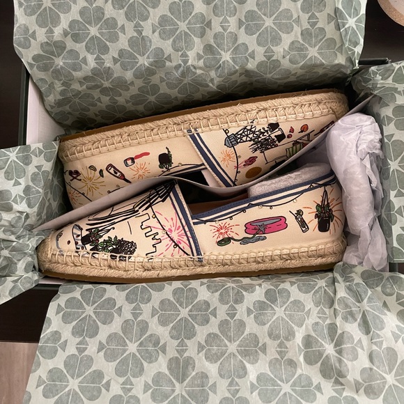 Sold! Kate Spade Roop Top scene espadrilles - Picture 2 of 11